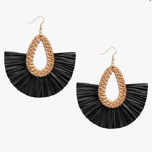 NWT Boho Rattan Drop Earrings